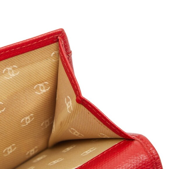 CHANEL Red Leather Wallet